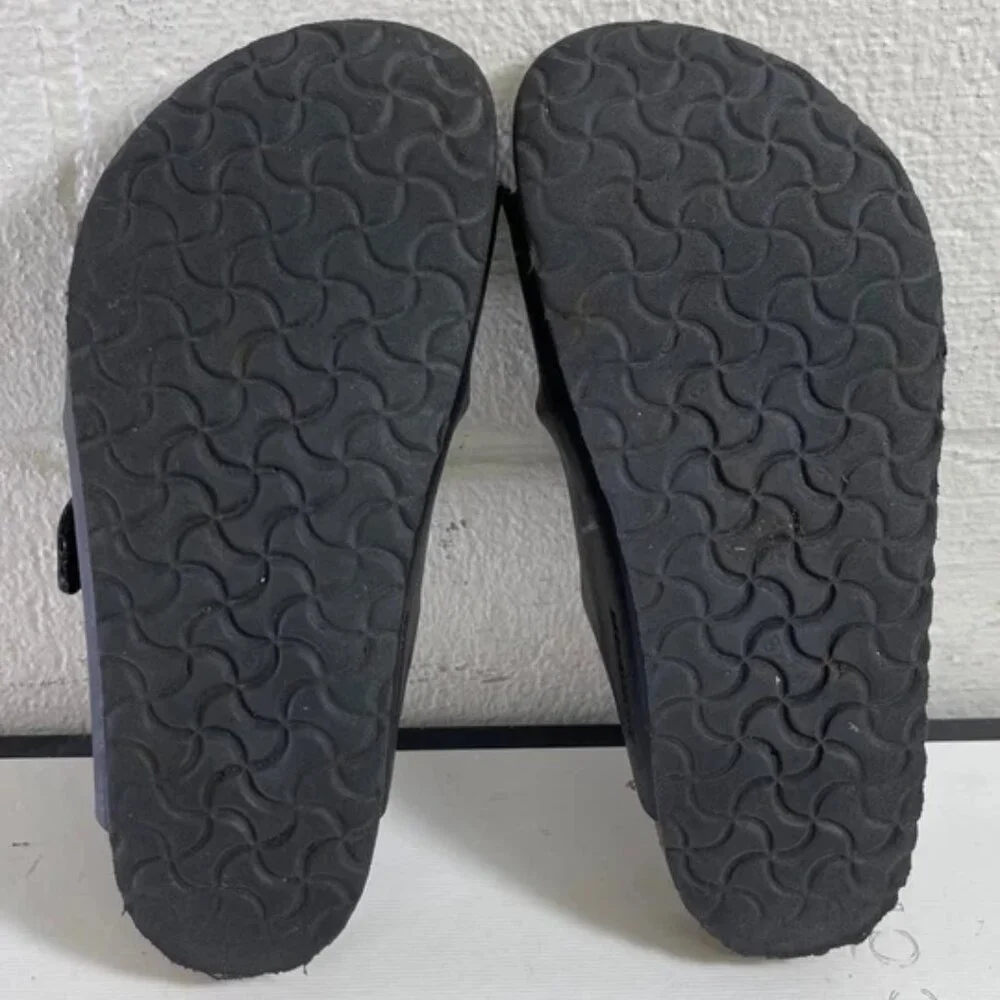 Birkenstock Arizona Black Leather Slide Sandals Slip On Kids Size 31 EU/13 US‎